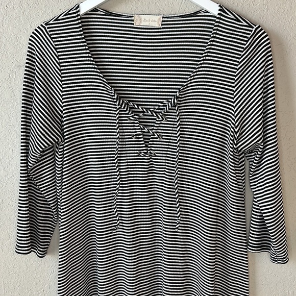 Altar'd State A Line Black and White Striped Dress Size Small - Picture 2 of 13